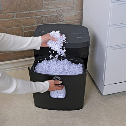 HP - Micro Cut Paper Shredder, 14-Sheet with Slide Top for Office - size: 14 Sheet