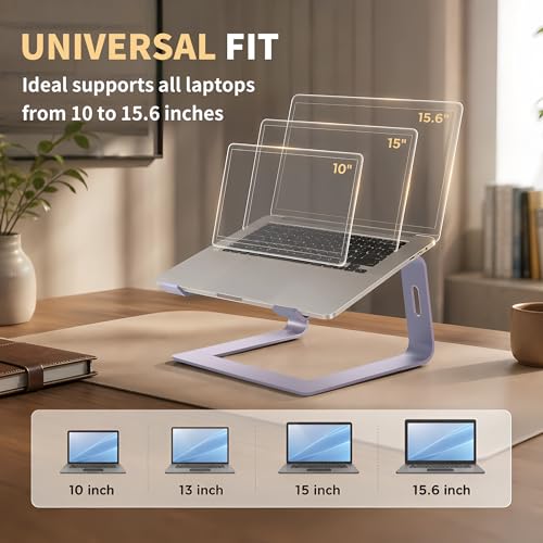 Orionstar Ergonomic Laptop Stand, Aluminum Riser, 10-15.6",Purple - color: G-Purple