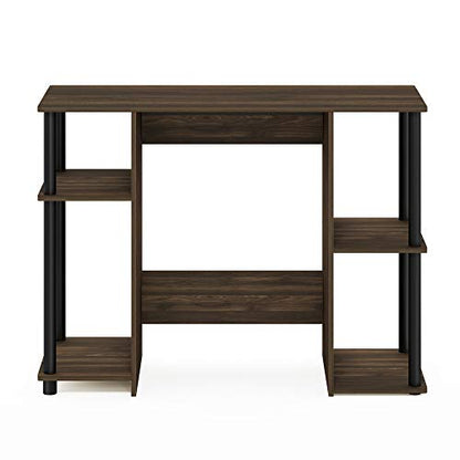 Furinno Jaya Computer Study Desk, Columbia Walnut/Black - color: Columbia Walnut/Black