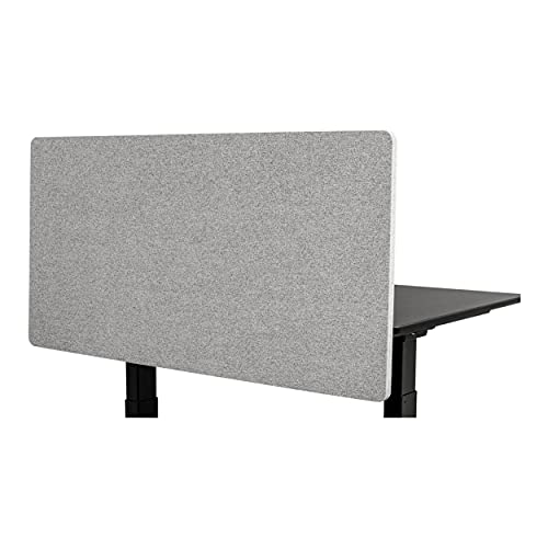 Stand Up Desk Store ReFocus Clamp-on Acoustic Desk Divider Privacy Panel that Reduces Noise and Visual Distractions (Cool Gray, 47.25" X 23.6") - color: Cool Gray, size: 48" X 24"