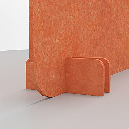 Freestanding Acoustic Desk Divider with Mount | Eco-Friendly Privacy Screen Panel | Noise Reducing Desk Partition | Tackboard Option & Easy to Install | Made from Recycled Plastic | Blue - 18" X71" - color: Blue, size: 18" X 71"