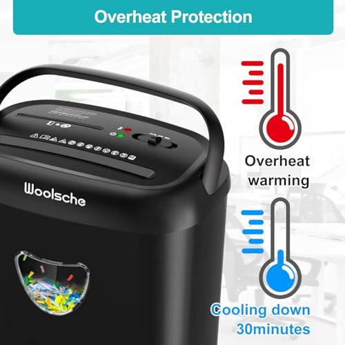 Home Office Paper Shredder,14-Sheet Cross Cut with 6.6-Gallon Basket, High Security Level P-4,3-Mode Design Shred Card/CD/Paper - size: Cross Cut-14