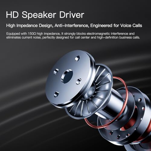 X1D Dual Ear Office Headset with USB-C/A & 3.5mm - Noise Cancelling Mic, Binaural Focus - Wired Headset for PC Laptop, Zoom & Teams, All-Day Comfort