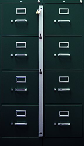 ABUS 07040 Chrome File Bar, 4 Drawer, Grey | Core/Cylinder Not Included - size: 4 Drawer