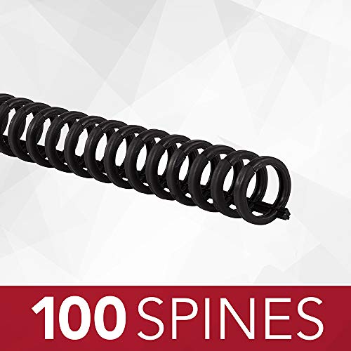 GBC Binding Spines / Spirals / Coils, 1/2" Diameter, 40 Sheet Capacity, ProClick, Black, 100 Pack (2514703) - size: 100 Pack, style: 1/2" Diameter/40 Sheet Capacity