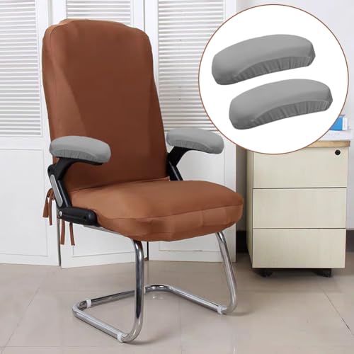 Kakalote Office Chair Armrest Covers, 1pair Stretchable Stretch Computer Chair Slipcover Desk Chairs Arm Cover for Office, Desk, Gaming Chairs (Grey-No Sponge pad) - color: Grey