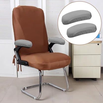 Kakalote Office Chair Armrest Covers, 1pair Stretchable Stretch Computer Chair Slipcover Desk Chairs Arm Cover for Office, Desk, Gaming Chairs (Grey-No Sponge pad) - color: Grey