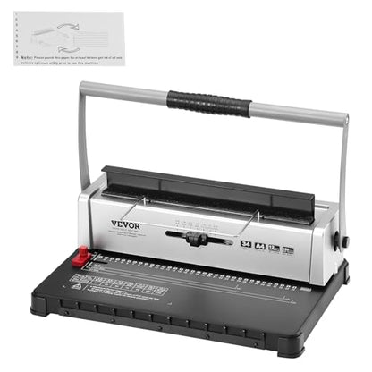VEVOR Coil Binding Machine, Manual Book Maker 34-Holes Binding 120 Sheets, Punch Binder with Adjustable Side Margin, for Letter Size, A4, A5 - style: Coil Binding