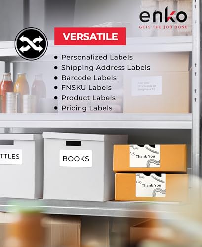enKo 4 x 3 in 48 Rolls | 24000 Direct Thermal Address and Shipping Labels - size: 48 Rolls - 24,000 Labels