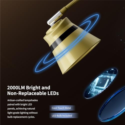 AXX Gold Floor Lamp, Standing Reading Light for Office/Bedroom/Living Room - color: Gold