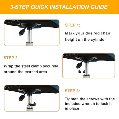 2-Pack Fix Sinking Office Chair Clamps for Desk and Gaming Chairs