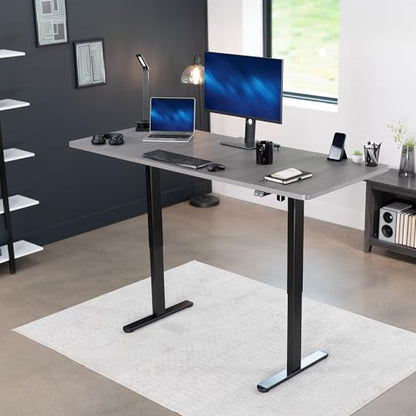 VIVO Dark Gray 71 x 30 in Standing Desk, DESK-KIT-0B7G - color: Dark Gray Top / Black Frame, size: 71 x 30 inch