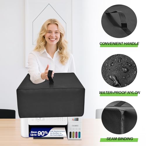 Printer Dust Cover for Epson EcoTank ET-4800 Printer (Black) - color: Black