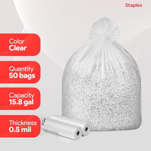 Tru Red 424154 Shredder Bags 15.8 Gal (22403) 50/Pack