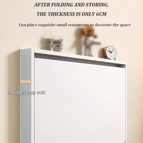 Fold-Down Laundry Table, Wall-Mounted Drop-Leaf Desk, Space-Saving Design for Kitchen, Laundry Room, Bathroom, Bedroom (Size: L60*W40cm) - size: L60*W40cm