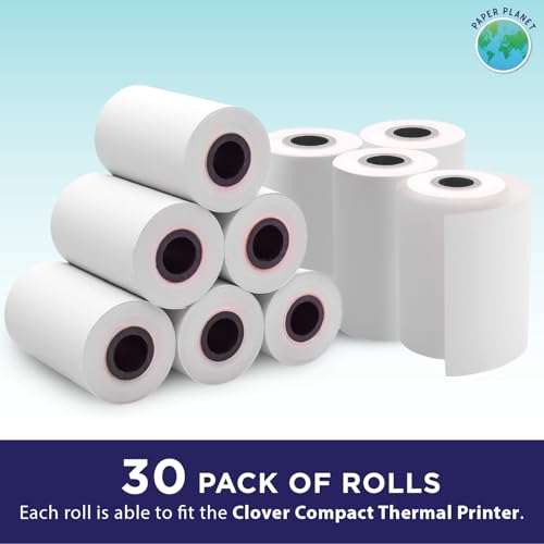 PaperPlanet Thermal Receipt Paper for Clover Compact POS C801 | 30 Rolls