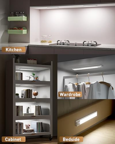 Under Cabinet Lighting Wireless, Motion Sensor Night Lights, 2 Pack