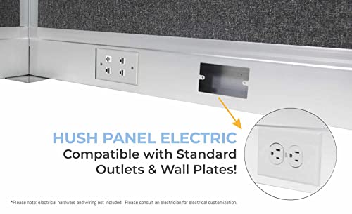 Versare Pre-Configured Hush Panel Electric Cubicle | Workstation Divider Walls | Cubicle Privacy Panels | Office Partition Walls - color: Ocean, size: 6' x 4' Single