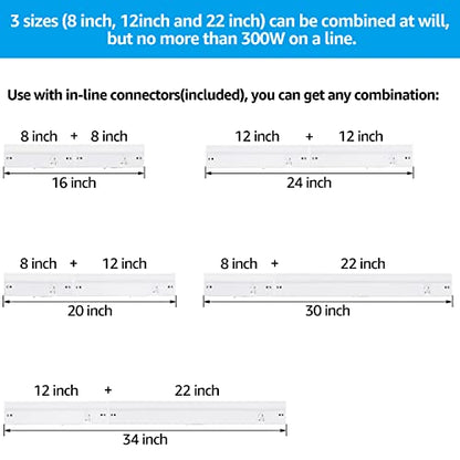 TORCHSTAR 4-Pack 12 Inch 5CCT LED Under Cabinet Lighting Aluminum, Bronze - color: Bronze, size: 12 Inch