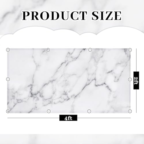 Patelai 4x2 Feet Light Covers for Classroom, Magnetic,Marble | Sky Cloud Print for Office Decor, Drop Ceiling Compatible, 10 Magnets Included, Filters Harsh Fluorescent Lighting - style: Marble
