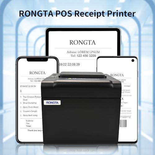 Rongta 80mm Thermal POS Receipt Printer with Auto Cutter