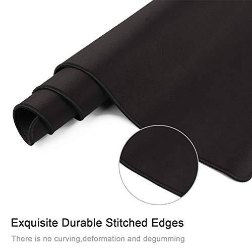 Gaming Mouse Mat/Mouse Pad 31.5x11.8x0.12Inch | XXL mouse pad | table mat/large size | improved precision and speed | rubber base for stable Grip on smooth surfaces non-slip (80x30 Black) - color: 80x30 Black