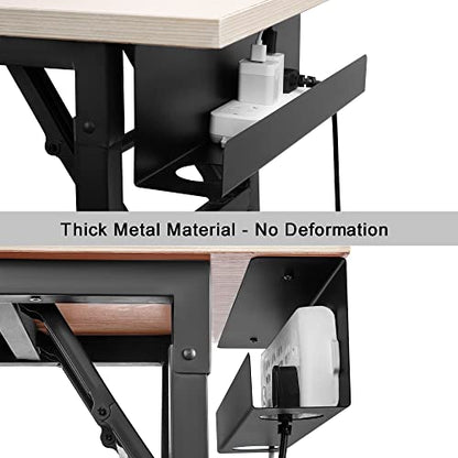 ZhiYo 16.5in Under Desk Cable Management Tray, 3in W x 4.7in H, Black - size: 3in W x 4.7in H x 16.5in L