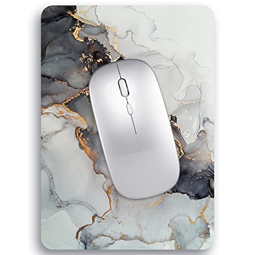 Audimi Small Mouse Pad 6 x 8 Inch, Mini Mouse Pad Thick for Laptop Wireless Mouse Home Office Travel, Portable & Washable (Grey Marble) - color: Grey Marble