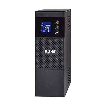 Eaton 5S700LCD UPS Battery Backup & Surge Protector, 700VA / 420W, AVR, LCD Display, Line Interactive - size: 700VA, style: 5S LCD