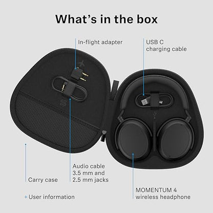 Sennheiser Momentum 4 Wireless Headphones, ANC, 60 Hr Battery, Teal - color: Teal