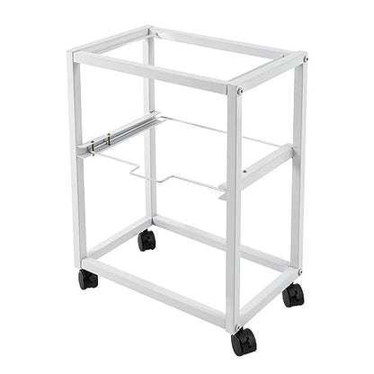 2 Tiers Metal Rolling File Carts with Wheels,Hanging Files Movable Pull-Out Folder Rack,Drawer File Cabinet Movable Pull-Out File Cabinet for Office, Classroom, Home Study, or Printer Room