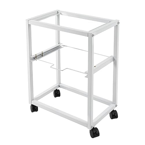 2 Tiers Metal Rolling File Carts with Wheels,Hanging Files Movable Pull-Out Folder Rack,Drawer File Cabinet Movable Pull-Out File Cabinet for Office, Classroom, Home Study, or Printer Room
