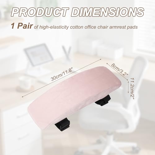 PATIKIL Office Chair Arm Pads 1Pair Office Chair Arm Cover 30x8x5cm Pink - color: Pink