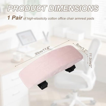 PATIKIL Office Chair Arm Pads 1Pair Office Chair Arm Cover 30x8x5cm Pink - color: Pink