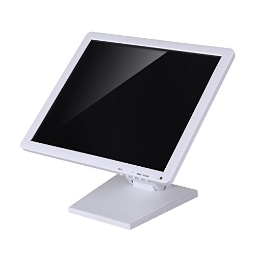 WEARSON Single Adjustable LCD Monitor Stand Mount Folding VESA Monitor Desk Stand with VESA Hole 75x75mm 100x100mm (White) - color: White