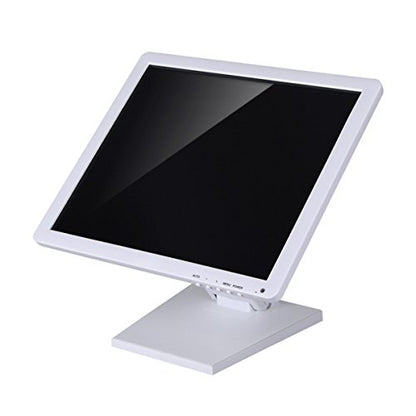 WEARSON Single Adjustable LCD Monitor Stand Mount Folding VESA Monitor Desk Stand with VESA Hole 75x75mm 100x100mm (White) - color: White