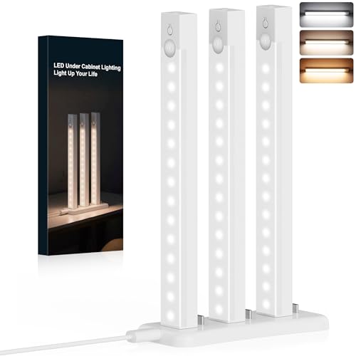 8 Inch Under Cabinet Lighting Rechargeable with Charge Station, 3Pack