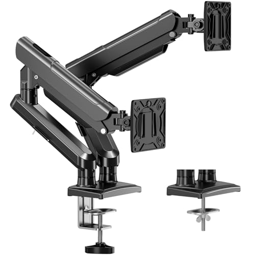 Dual Monitor Arm for 17-32" Computer Screens, Monitor Mounts 22lbs per Arm | Full Motion Monitor Desk Mounts for 2 Monitors, Gas Spring Desk Mount, VESA Mount, Freelift Pro