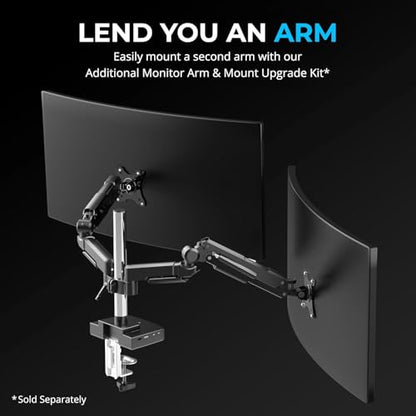 SABRENT Thunderbolt 4 Docking Station with Monitor Desk Mount, Gas-Lift Arm, 4 USB Ports, UHS-II Card Reader, Gigabit Ethernet, HDMI, DisplayPort, 8K/4K, VESA Mount for Monitors up to 32” (DS-T4WA) - style: Thunderbolt 4 Dock w/ Monitor Mount