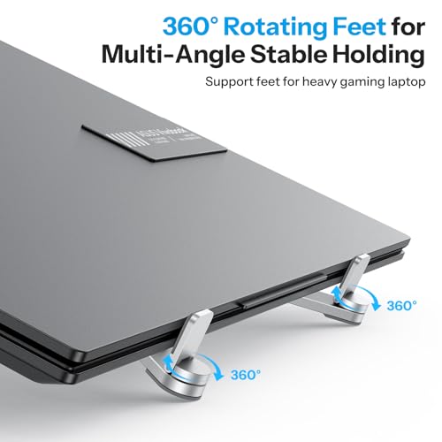 OMOTON Foldable & Portable Laptop Stand for Desk, 6-Level Adjustable Riser
