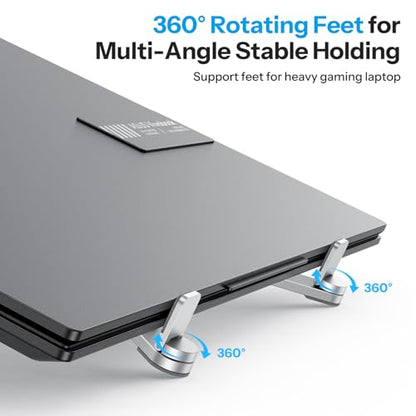OMOTON Foldable & Portable Laptop Stand for Desk, 6-Level Adjustable Riser