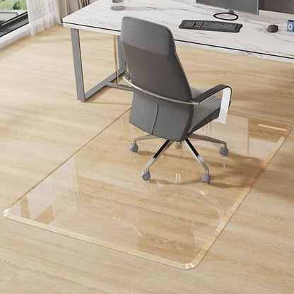 MESAILUP Beveled Edge Office Chair Mat for Carpet or Hardwood Floor-32”x46” - size: Beveled Edge-32"x46"