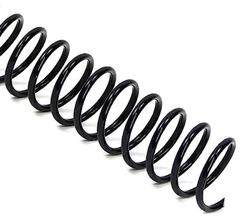 Rayson 3:1 Pitch Plastic Spiral Binding Coils, 7/16" Diameter, 11.1mm, Binds Up to 80 Sheets, Letter Size (8.5" x 11"), Black, Pack of 100 - size: 7/16 inch (80 Sheet Capacity)
