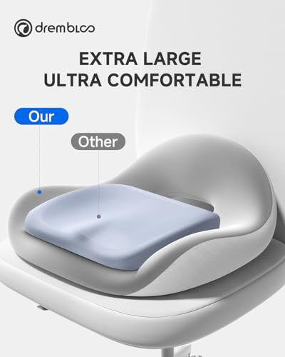 Extra Large Seat Cushion, Premium Memory Foam Office Chair Cushions for Long Sitting Sciatica & Tailbone & Back Pain Relief, Ergonomic Pressure Relief Seat Cushions for Car, Desk Chair - size: X-Large