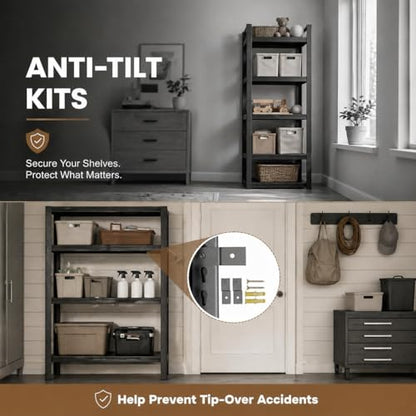 Heavy Duty 2 Tier Metal Book Shelf Adjustable Bookcase | 1200 LBS Bolt-free Storage Shelves with Deep Bookshelf for living Room, Office and Garage Storage, 15.7"W x 15.7"D x 22.0"H - size: 2 Tier-15.7"W x 15.7"D x 22.0"H