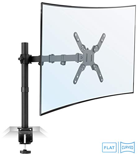 Mount-It! Large Monitor Desk Mount, VESA 200, up to 42" | Full motion arm with clamp and grommet base fits large and ultrawide monitors.