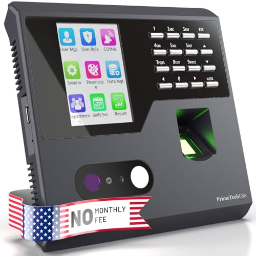 T528 Time Clock for Small Business | No Monthly Fees Clock in Machine for Employees | Time Card Machine | Time Clock Punch Machine | Timeclocks Small Business | Easy Employee Reporting!