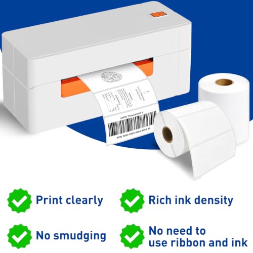 ESSENTIAL 4" x 2" Direct Thermal Labels,1" Core (750 Labels, 1 Roll) - size: 4"x2"