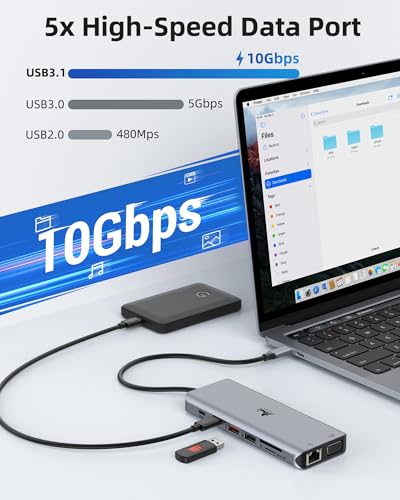 USB C Docking Station 4 Monitors, LIONWEI 13-in-1 USB C Hub for Laptop Mac - color: 13-in-1 (4 Monitor)