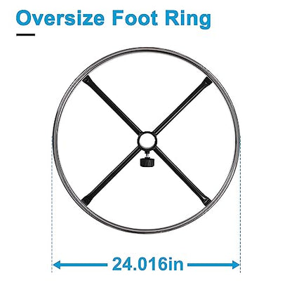 BOLISS Enlarged Office Drafting Chair Foot Ring, for Home and Office Chairs, 350lb Weight Capacity - Plated
